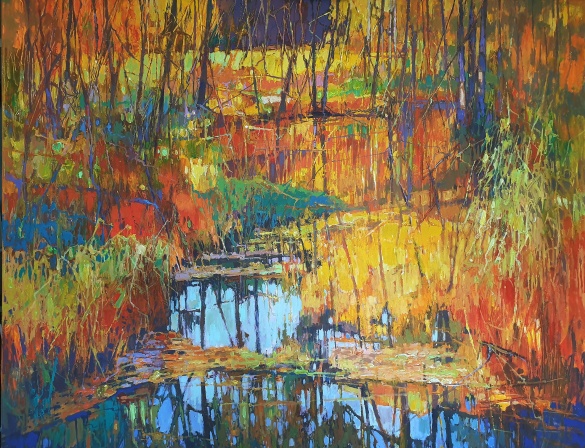 Jesień w lesie / akryl /110x90cm / 2020 / niedostępny/ Bator Gallery